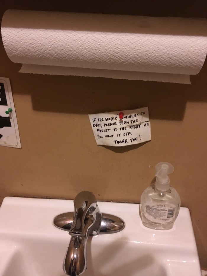 Yes the sink is still broken